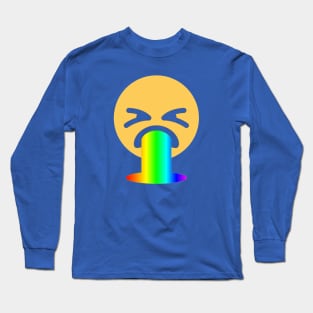 rainbow puke emoji Long Sleeve T-Shirt